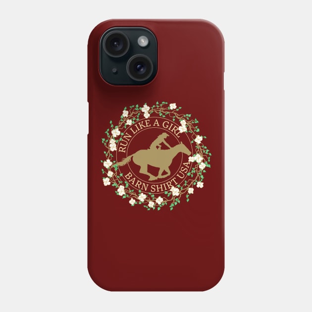 Run Like A Girl Dogwood Wreath Phone Case by Barn Shirt USA