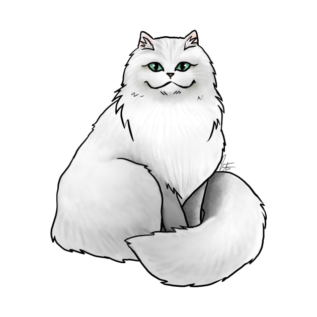 Cat - Persian - White by Jen's Dogs Custom Gifts and Designs