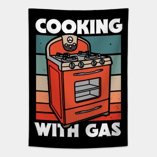 Retro Cooking With Gas // Funny Gas Stove Protest Tapestry