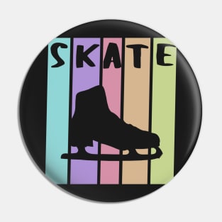 Vintage pastel ice skate Pin