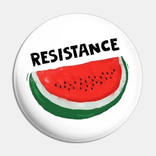 Watermelon and Resistance Palestine Pin