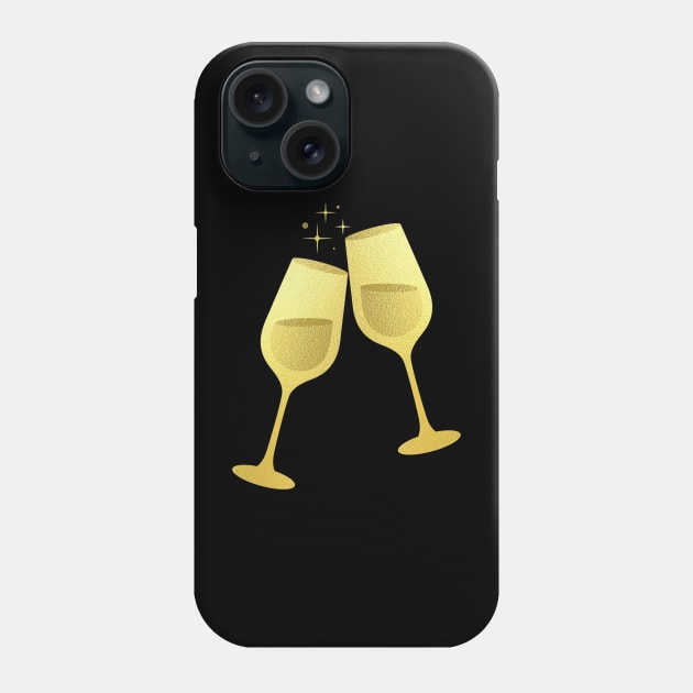 Champagne Glass Design Phone Case by Imagination