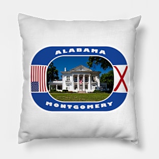 Alabama, Montgomery City, USA Pillow