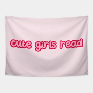 Cute Girls Read Tapestry