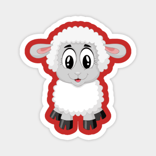 Cute Young Sheep Magnet