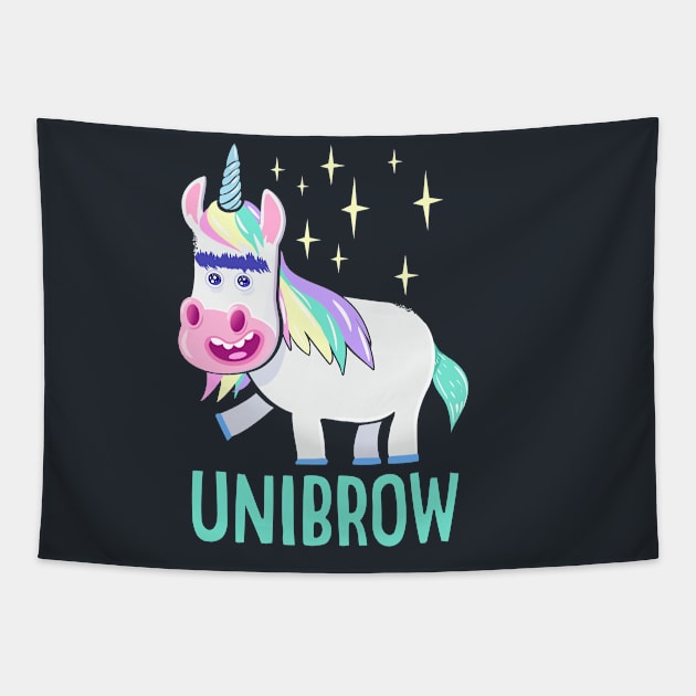 Unibrow Tapestry by weoos_02