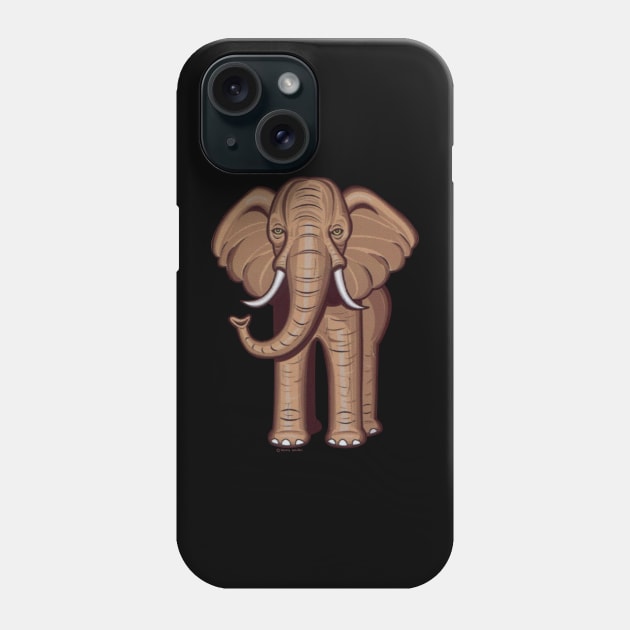 Gentle Giant African elephant Brown Elephant Phone Case by Danny Gordon Art