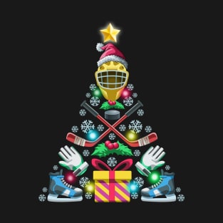 Ice Hockey Christmas Ugly Christmas Ornament Tree Gift T-Shirt