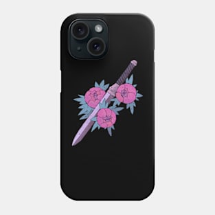 Dagger in Peonies Phone Case