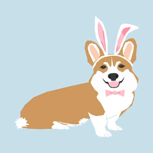 Corgi Easter Bunny by friendlypets