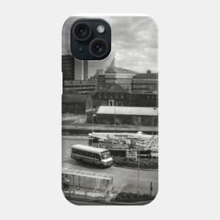 Landscape looking across Norwich bus station, Norfolk, UK Phone Case