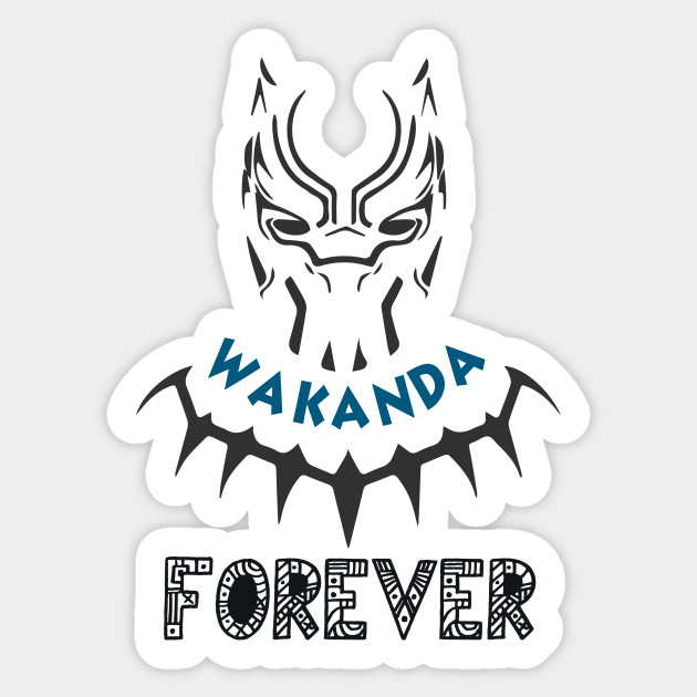 Wakanda Forever Black Panther Sticker Teepublic Uk