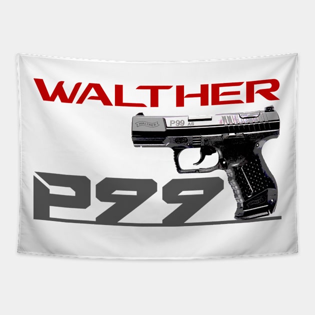 Handgun Walther P99 Tapestry by Aim For The Face