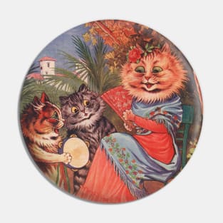 Kitty Cats in Concert by Louis Wain Pin