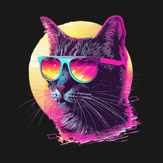 Retrowave Cat by Newtype Designs