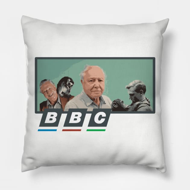 I heart David Attenborough Pillow by firelighter