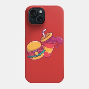 Burger and Soda Phone Case