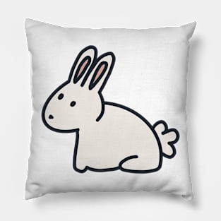 Cute white bunny rabbit Pillow