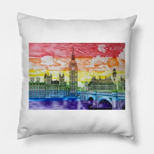 Rainbow London Pillow