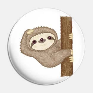 Shy sloth Pin