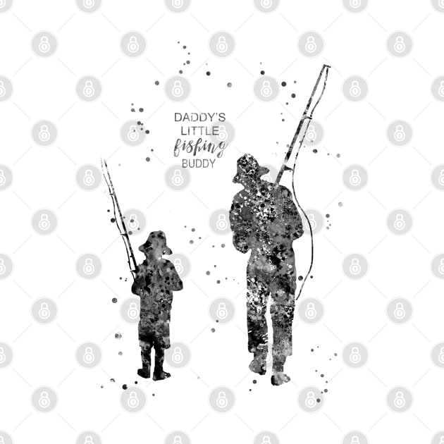 Daddy's little fishing buddy by RosaliArt