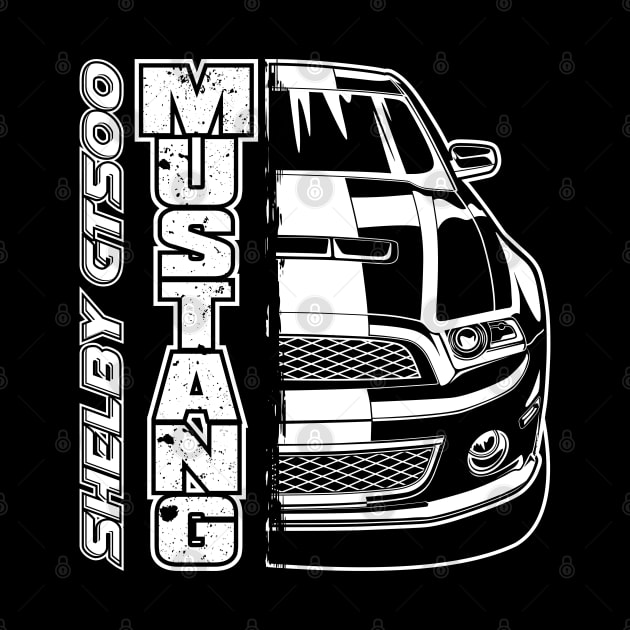 Mustang Shelby GT500 (White Print) by WINdesign