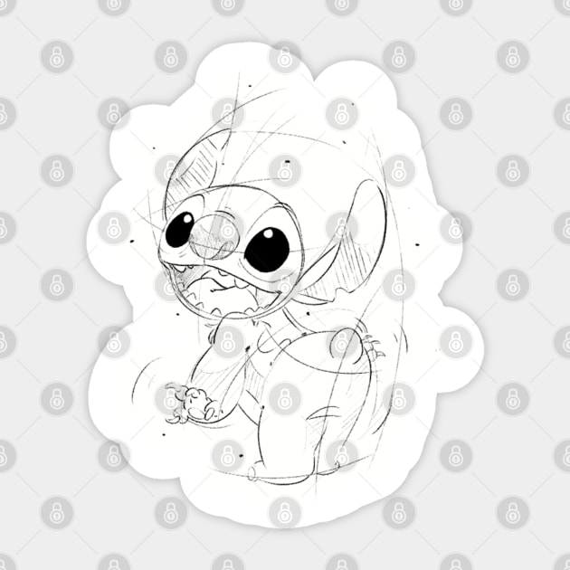 Disney Lilo & Stitch Sketch Stitch Sticker