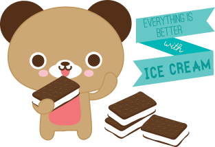 Better with Ice Cream Magnet