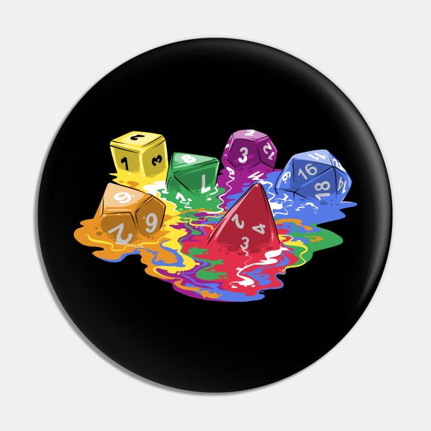 Melting Dice Pin by Zascanauta