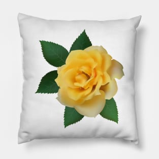 Beautiful light Yellow Rose Pillow