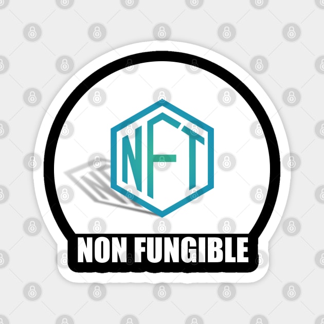 NFT Non Fungible Token Crypto Blockchain Collector Magnet by Tesla