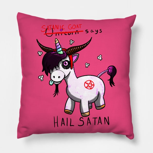 Satanic Goat Pillow by ra7ar