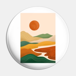 Modern Earthy Tones Mountains 17 Pin