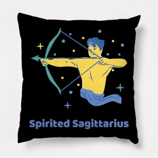 Spirited Sagittarius - Astrology Art Pillow