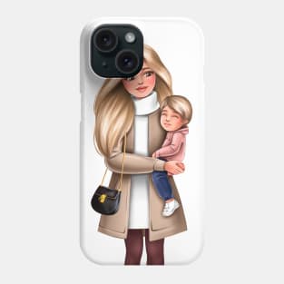 Mother with son Phone Case