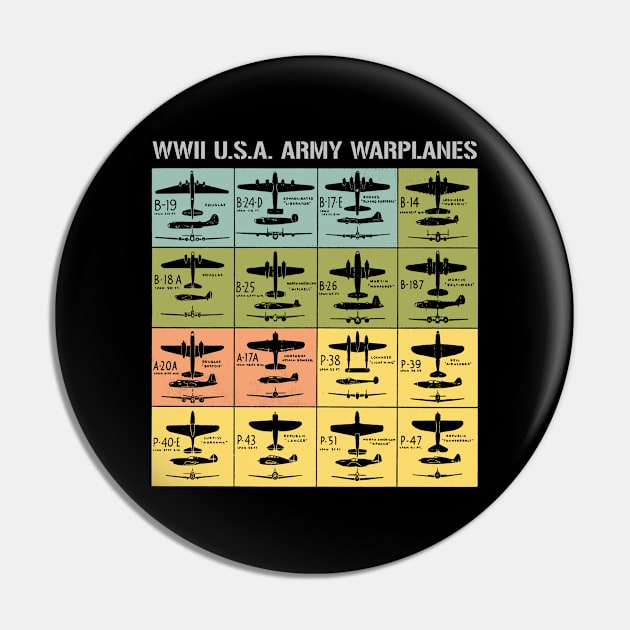 WW2 USA Amy War Planes Pin by Distant War