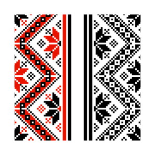 Traditional Red and Black pattern T-Shirt