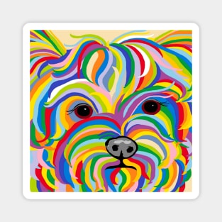 Colorful Yorkshire Terrier Magnet