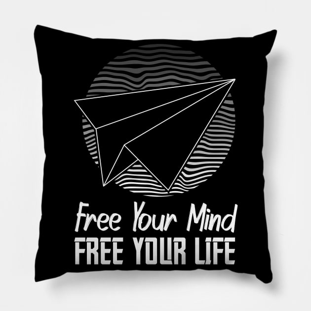 Inspirational Quote Freedom Life Motivation Pillow by Foxxy Merch