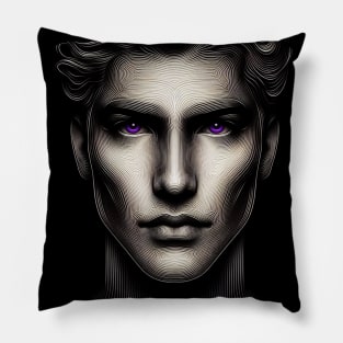 Artistic Face Lineart #16 Pillow