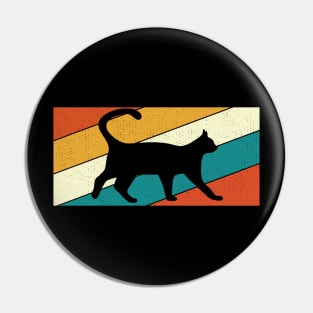 Cat Retro Distressed Style Vintage Pin