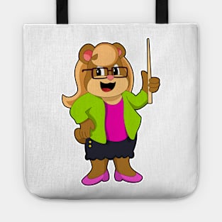 Bear as Teacher with Glasses Tote