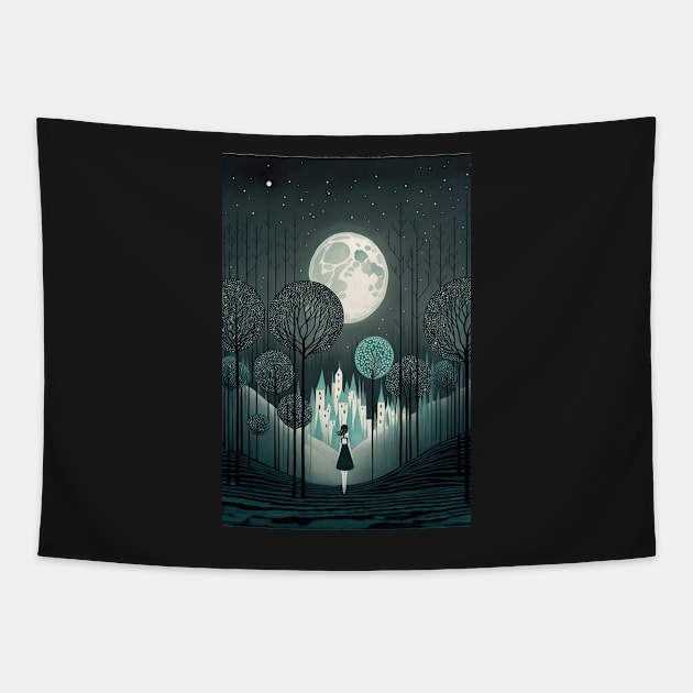 Magic night Tapestry by Bcraftery