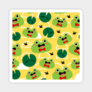 Cute frogs with bowties Magnet