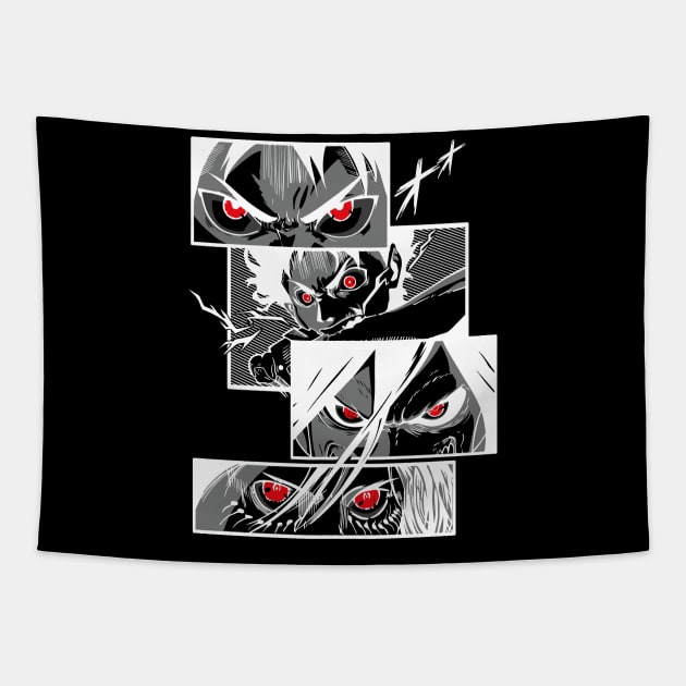 Titan Eren anime Fanart Tapestry by Planet of Tees