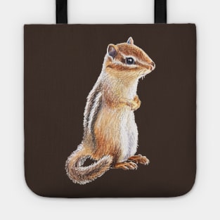 Chipmunk drawing Tote