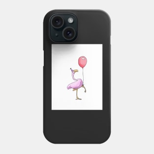 Flamingo with Balloon - Happy Birthday Phone Case