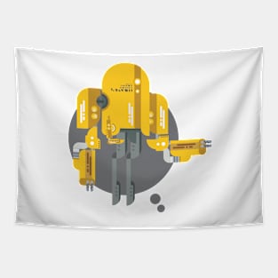 Robot Matte Gold Tapestry