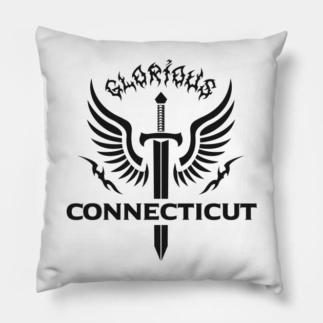 Glorious Connecticut Pillow by VecTikSam