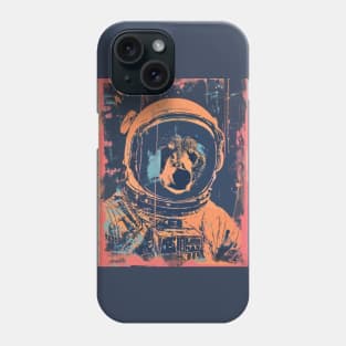 Vintage and vivid bear astronaut portrait Phone Case